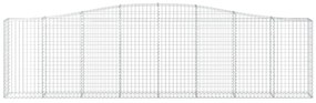 Cestos gabião arqueados 3pcs 400x30x100/120cm ferro galvanizado