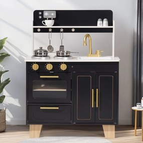 Cozinha Brincar de Madeira 80 x 57,6 x 49,5 cm Obsidian