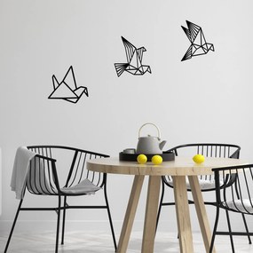 Acessório Decorativo de Parede Oragami – Preto – 26 x 32 cm, 29 x 32 c
