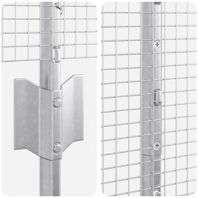Conjunto de Cerca de Arame de Galinha Conjunto de 2 Aço Galvanizado