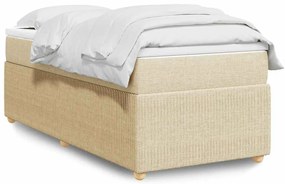 Cama com molas/colchão 100x200 cm tecido cor creme