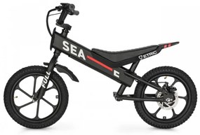 Bicileta eléctrica infantil 350 W SEA 16" Preta/Vermelha