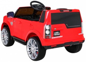 Carro elétrico para Crianças 12V Land Rover Discovery Rodas Eva, Assento de couro Vermelho