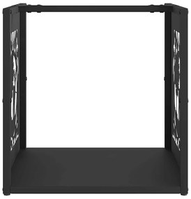 Suporte para lenha 40x40x40 cm aço laminado a frio preto