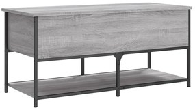 Banco arrumação 100x42,5x47cm derivados madeira cinzento sonoma