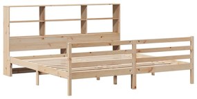 Cama com estante sem colchão 200x200 cm pinho maciço