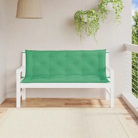 vidaXL Almofadão p/ banco jardim 150x(50+50)x7cm tecido oxford verde