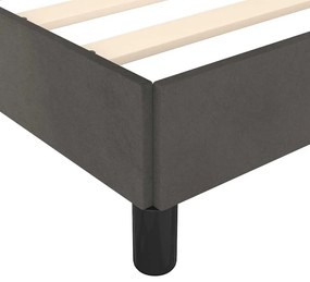 Estrutura de cama sem colchão 140x190 cm veludo cinzento-escuro