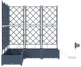 Jardineiras de Jardim 1 pc Cinzeto 120 x 120 x 126 cm Plástico
