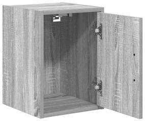 Armário de parede de garagem cinza Sonoma madeira engenheirada
