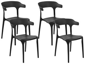 Conjunto de 4 cadeiras de jantar pretas GUBBIO Beliani