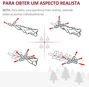 Árvore de Natal Artificial 150cm Ignífugo com 294 Pontas de Ramo PVC e