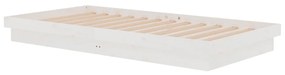 Estrutura de cama 100x200 cm madeira maciça branco