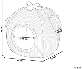 Cama para animal de estimação em bombazine verde 45 x 36 x 36 cm PALU Beliani