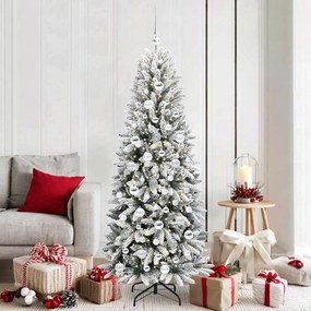 vidaXL Árvore de Natal Artificial com 300 LEDs Branco 180 cm