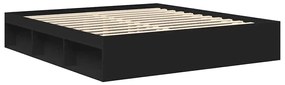 Estrutura de cama super king size 180x200 cm preto