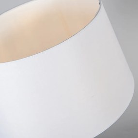 Candeeiro de mesa em aço com cúpula branca 35 cm ajustável - Parte Design,Moderno