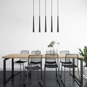 Candeeiro de Teto Ugur – Preto – 78 x 5 cm