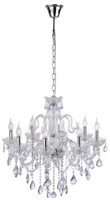Candeeiro de candelabros clássico em aço 8 luzes - Armas Clássico / Antigo