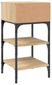 Mesas cabeceira 2pcs 35x34,5x70cm deriv.madeira carvalho sonoma