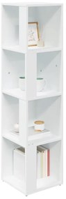 Armário de canto 33x33x132 cm contraplacado branco