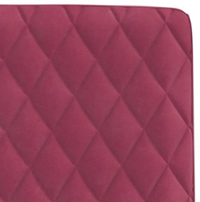 Cadeiras de jantar 2 pcs veludo vermelho tinto