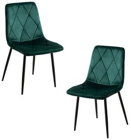 Pack 2 Cadeiras Lyke Veludo - Verde
