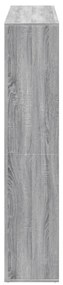 Estante 137,5x29x137,5 cm derivados de madeira cinzento sonoma