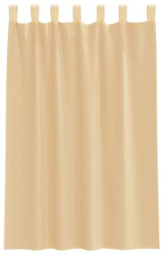 Cortinas de voile com laços 2 pcs areia 140x175 cm
