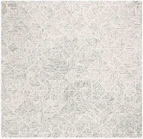 Tapete de lã artesanal de pelo curto Azure