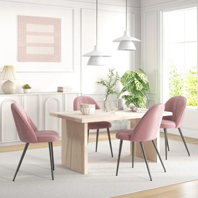 Conjunto de 4 Cadeiras de Sala de Jantar Modernas Cadeiras Estofadas e