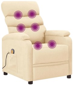 Poltrona de massagens tecido cor creme