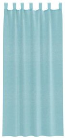 Cortinas de voile com bolsos para varão 2 pcs turquesa