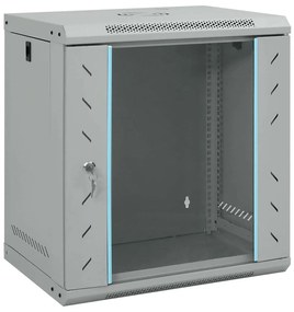 vidaXL Armário de Rede com armazenamento Cinzeto 53 x 45 x 60 cm Aço