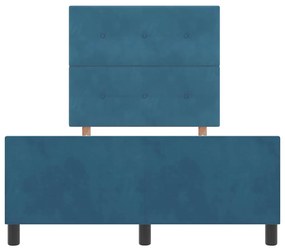 Cama vidaXL Azul Escuro 120x200 cm Veludo