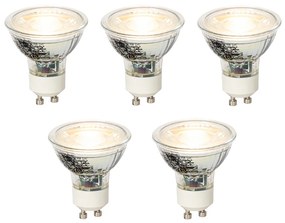 Conjunto de 5 Lâmpadas LED GU10 Reguláveis 4W 300 lm 2700K