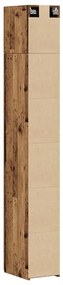 Armário Slim vidaXL Madeira Antiga 30x42,5x225 cm Madeira Engenharia