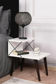 Mesinha de Cabeceira Cross – Branco – 50x55x40 cm