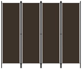 Divisória de quarto com 4 painéis 200x180 cm castanho