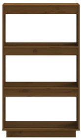Estante/divisória 60x35x103 cm pinho maciço castanho mel