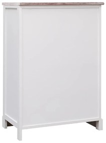 Aparador com 10 gavetas 113x30x79 cm madeira castanho