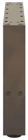 Pés para mesa de centro em aço natural, 2 peças, 50x(30-31) cm, aço