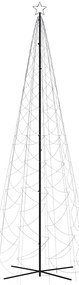 Árvore de Natal em cone 1400 luzes LED 160x500 cm branco frio