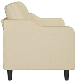 Sofá de 3 lugares tecido 180 cm cor creme