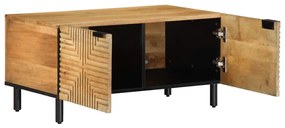 Mesa de centro castanho 80x50x40 cm madeira de mangueira maciça