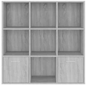 Estante 98x30x98 cm cor cinzento sonoma