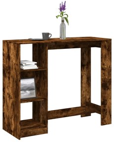 Mesa de bar c/ prateleiras derivados de madeira carvalho fumado