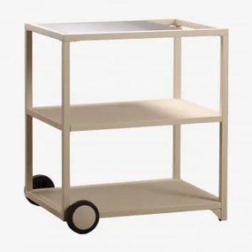Carrinho Modular De Cozinha Para Exterior Em Aço Rivana Tapioca Bege - Sklum
