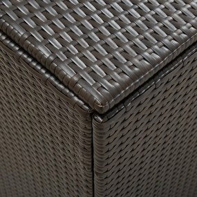 Caixa de arrumação para jardim 180x90x70 cm vime PE castanho