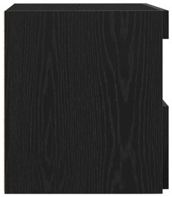 Criados-mudos vidaXL com luzes LED 2 pcs Carvalho Preto 50x40x45 cm